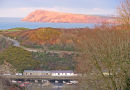 Winter sunset over Fishguard Harbour and Dinas Head